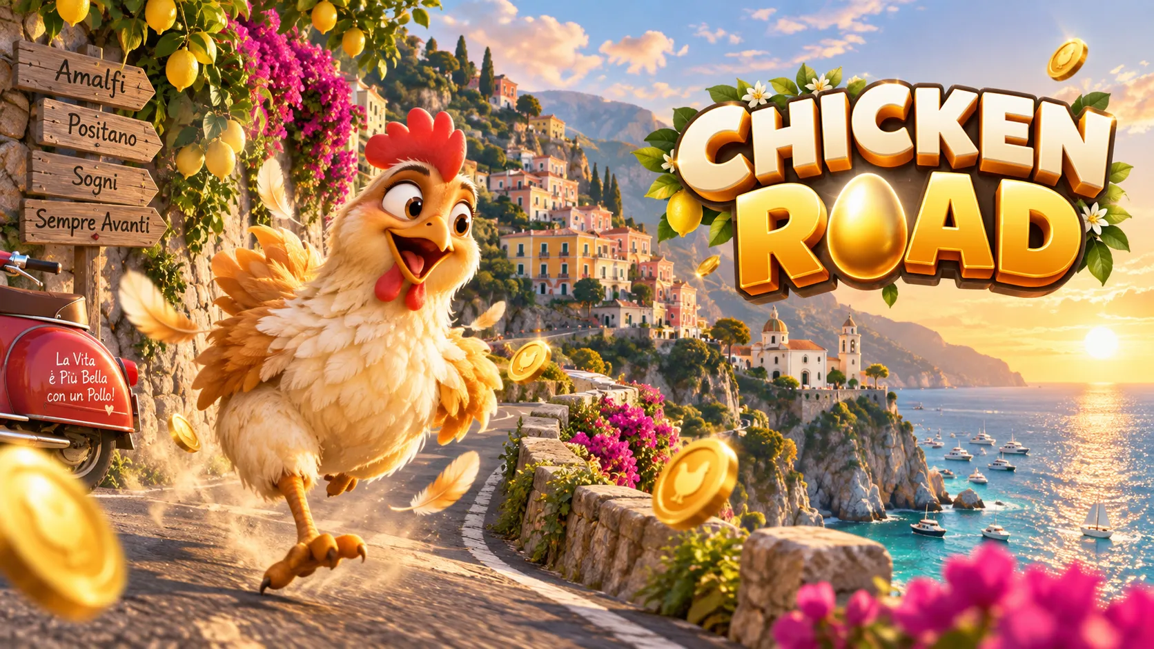 Chickens roads it